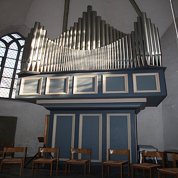 Prospekt der Orgel in der evangelischen Kirche Hemmerde
